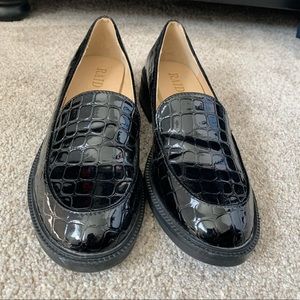Croc print loafers
